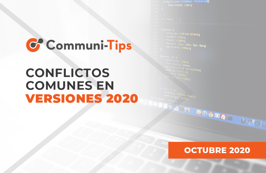 Conflictos comunes en versiones 2020